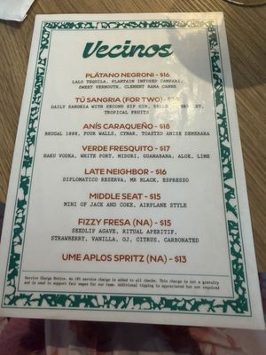 Menu photo 1 Vecinos Miami, FL Menu photo 1 Vecinos Miami, FL