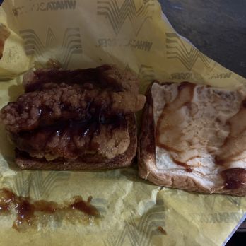 Whataburger - Honey Butter Chicken SANDWICH INSTEAD I GOT Honey BBQ Chicken Strip Sandwich SO TIRED OF THIS B.S   Y'all need to do better!!!! - Fast Food Near Me - Rosenberg, Texas
