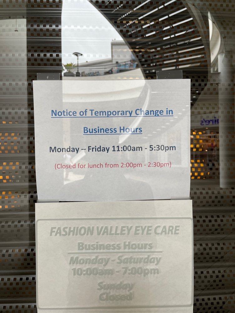 OPTOMEYES VISION CARE FASHION VALLEY MALL Updated October 2024