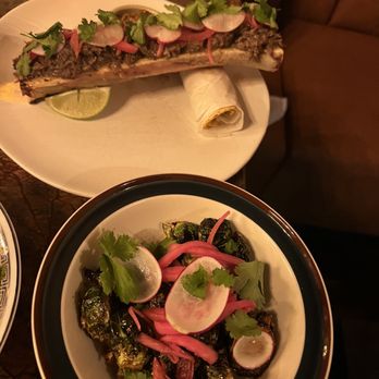 Little Bull - Roasted Brussel sprouts & "tongue & cheek" - Bars Near Me - Durham, North Carolina Little Bull - Roasted Brussel sprouts & "tongue & cheek" - Bars Near Me - Durham, North Carolina