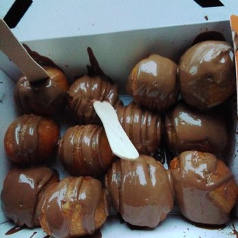 Mr Puffs - a box of chocolate covered donuts - Desserts Near Me - Montreal, Quebec Mr Puffs - a box of chocolate covered donuts - Desserts Near Me - Montreal, Quebec