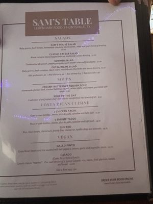 Menu photo 8 Sam’s Table Huntsville, TX Menu photo 8 Sam’s Table Huntsville, TX