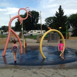 Dovercourt Community League - Small spray pad with rubber ground