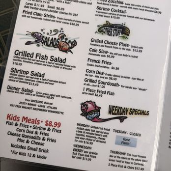 Harbor Fish Cafe - Menu. - Seafood Near Me - Carlsbad, California