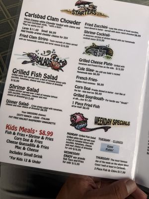 Menu photo 1 Harbor Fish Cafe Carlsbad, CA