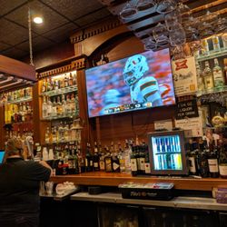 T.P Crockmier's - Inside. Sitting at the bar.