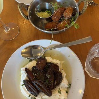 One With Land - Potato croquettes and duck fat fried dates - New American Near Me - Pine Bush, New York One With Land - Potato croquettes and duck fat fried dates - New American Near Me - Pine Bush, New York