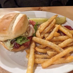 Ham and swiss with fries