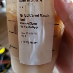 Starbucks - Not what he ordered as I explained.