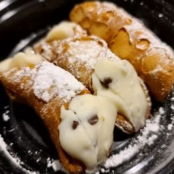 Freddy’s Pizza - Their authentic Cannoli are the perfect dessert to compliment your meal! I recommend avoid sharing by ordering more than one order.