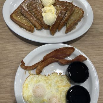Corky's Kitchen & Bakery - Full French toast, eggs, and crispy bacon. It was very tasty. - American Near Me - Highland, California Corky's Kitchen & Bakery - Full French toast, eggs, and crispy bacon. It was very tasty. - American Near Me - Highland, California