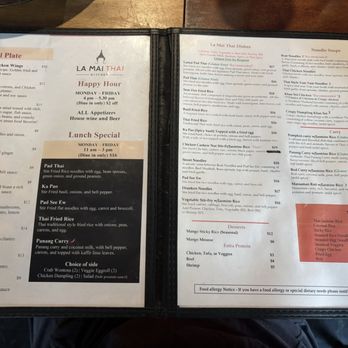 La Mai Thai Kitchen - Menu - Thai Near Me - Edgewater, Colorado