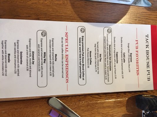 Menu photo 6 Tack House Pub Lexington, KY