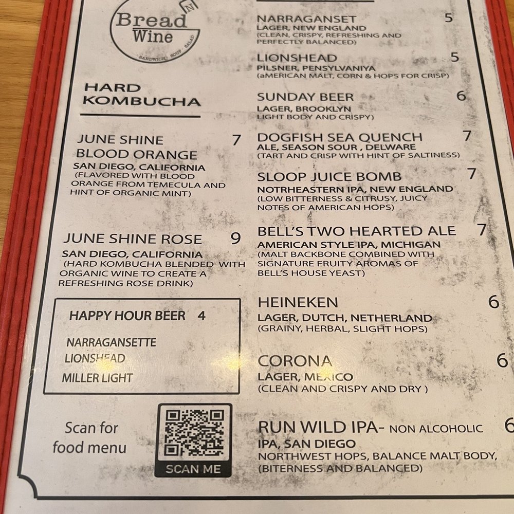 Bread N Wine - Kombucha and beer - Sandwiches Near Me - New York, New York Bread N Wine - Kombucha and beer - Sandwiches Near Me - New York, New York
