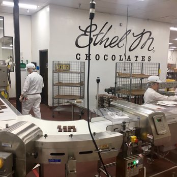 Ethel M Chocolates - The production line making chocolate bars. - Botanical Gardens Near Me - Henderson, Nevada Ethel M Chocolates - The production line making chocolate bars. - Botanical Gardens Near Me - Henderson, Nevada