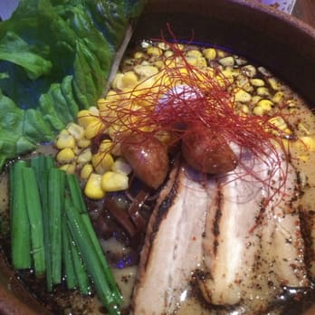 Ramen Dojo - Regular spicy garlic ramen with added corn - Ramen Near Me - San Mateo, California Ramen Dojo - Regular spicy garlic ramen with added corn - Ramen Near Me - San Mateo, California