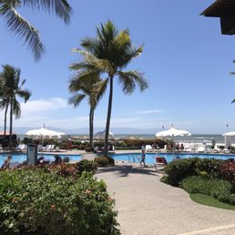 From the main building looking at the pool and beach