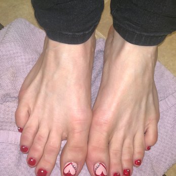 Unique Nails & Spa - My valentines toes - Nail Salons Near Me - Orange, California