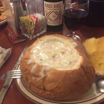Chowder Bowl - Chowder with shrimp in bread bowl - Seafood Near Me - Newport, Oregon