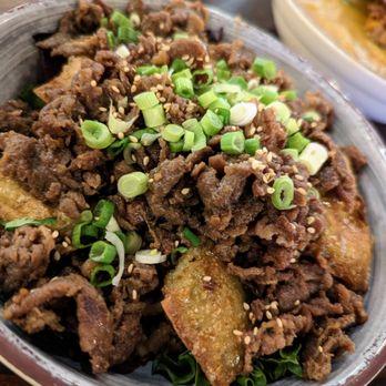 Namu - Bo's Special. $17.75. With Beef. +$2.50. Japchae mandu served over white rice and spring mix. - Korean Near Me - Durham, North Carolina Namu - Bo's Special. $17.75. With Beef. +$2.50. Japchae mandu served over white rice and spring mix. - Korean Near Me - Durham, North Carolina