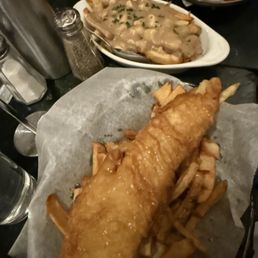 Fish and chips and poutine Fish and chips and poutine