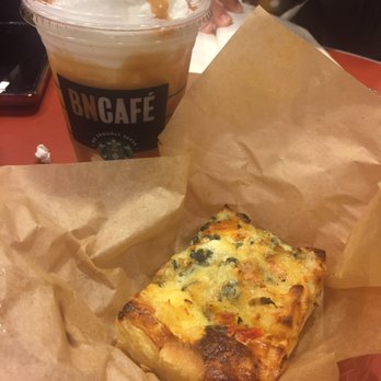 Barnes and Noble - Vanilla Bean Creme Frappuccino  Spinach and Artichoke Quiche - Bookstores Near Me - Redlands, California