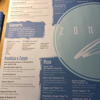 Zona Blu West Palm Beach - Menu - Sardinian Near Me - West Palm Beach, Florida