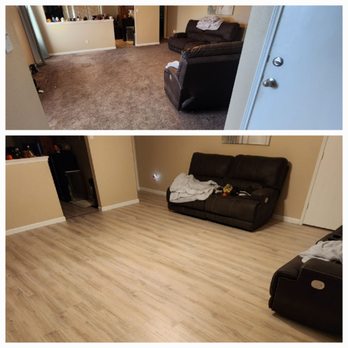 Alpha Omega Home Services - Before and after flooring install - Pressure Washers Near Me