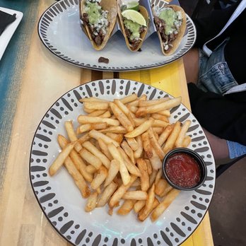 Salt Tacos y Tequila - Steak taco's w/ a side of fries - Mexican Near Me - Glendale, Arizona Salt Tacos y Tequila - Steak taco's w/ a side of fries - Mexican Near Me - Glendale, Arizona