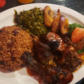 Quidleys Delight - Jerk Chicken, rice & peas, plantains and collard greens - Caribbean Near Me - Charlotte, North Carolina Quidleys Delight - Jerk Chicken, rice & peas, plantains and collard greens - Caribbean Near Me - Charlotte, North Carolina