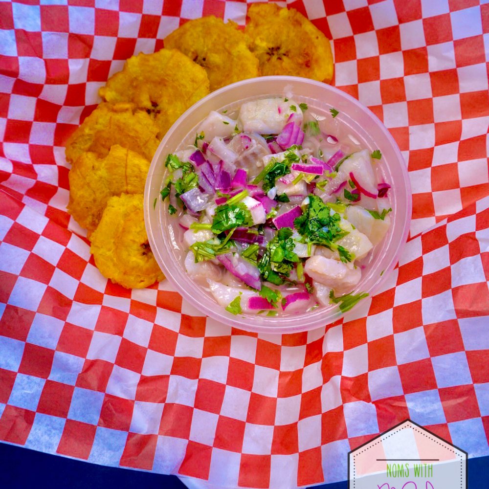 The Pink Cubana - Fresh Ceviche with Tostones - Cuban Near Me - Miami, Florida The Pink Cubana - Fresh Ceviche with Tostones - Cuban Near Me - Miami, Florida