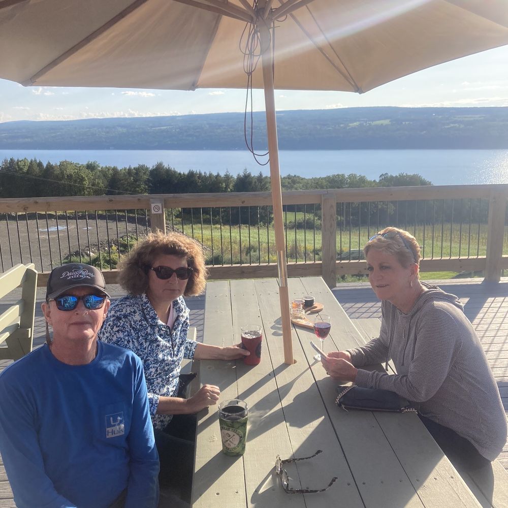 Outside deck overlooking Seneca Lake