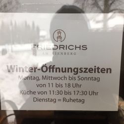 Friedrichs am Kienberg - Winteröffnungszeiten