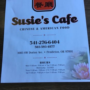 Susie's Cafe - Cover - Chinese Near Me - Pendleton, Oregon Susie's Cafe - Cover - Chinese Near Me - Pendleton, Oregon