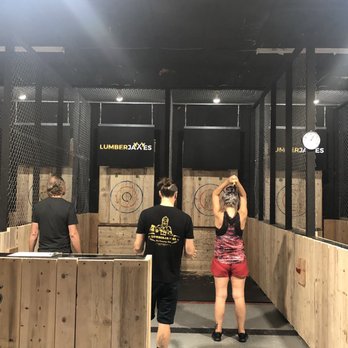 LumberjAxes Axe Throwing - Tempe - Staff is always giving tips to get the best shot! - Axe Throwing Near Me - Tempe, Arizona