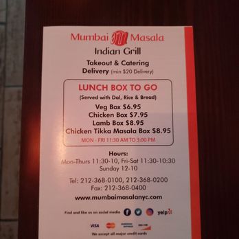 Mumbai Masala - Menu front page - Indian Near Me - New York, New York Mumbai Masala - Menu front page - Indian Near Me - New York, New York