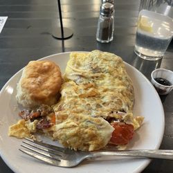 The Serving Cafe - The Kitchen Sink! With a biscuit on the side. Yum!