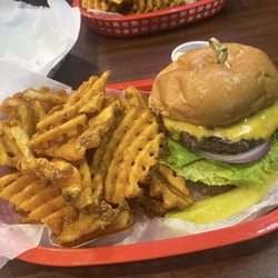 Court'n House Bar & Grill - Burger and waffle fries