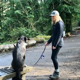 Working on "Place" commands on a busy hiking trail. Working on "Place" commands on a busy hiking trail.