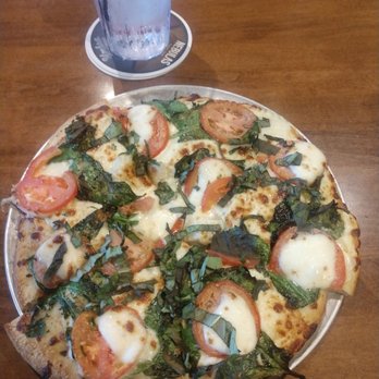 Flix Brewhouse Carmel - Margherita pizza with spinach - Cinema Near Me - Carmel, Indiana Flix Brewhouse Carmel - Margherita pizza with spinach - Cinema Near Me - Carmel, Indiana