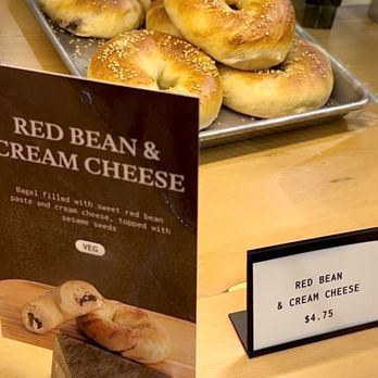 WA-BAGEL - red bean and cream cheese - Bagels Near Me - Vancouver, British Columbia WA-BAGEL - red bean and cream cheese - Bagels Near Me - Vancouver, British Columbia