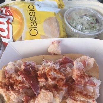 Happy Clam Shack - Lobster roll... super delish! And the cold slaw is equally as delish! - Seafood Near Me - Bar Harbor, Maine Happy Clam Shack - Lobster roll... super delish! And the cold slaw is equally as delish! - Seafood Near Me - Bar Harbor, Maine