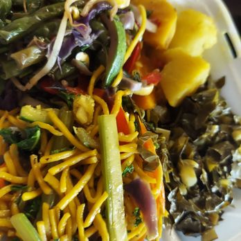 Healthfull Essence - Rasta Pasta, collards, squash and lots of vegetable goodness! - Caribbean Near Me - Atlanta, Georgia