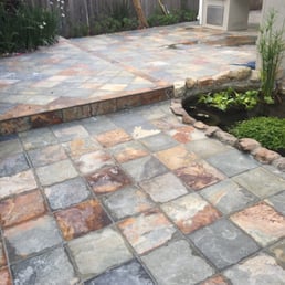 Backyard tile project Backyard tile project