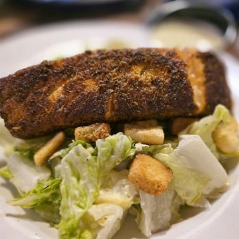 Dugout 54 - Caesar salad with blackened salmon - Gastropubs Near Me - Milwaukee, Wisconsin