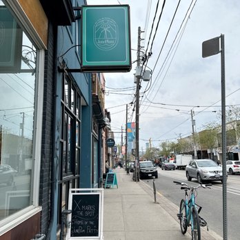 JunePlum by Patois - a bicycle parked on the sidewalk - Restaurants Near Me - Toronto, Ontario