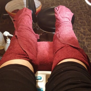 New Waves Salon - Aloe wrapped feet and legs. - Nail Salons Near Me - Lancaster, California New Waves Salon - Aloe wrapped feet and legs. - Nail Salons Near Me - Lancaster, California