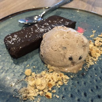 Off the Hook - Flourless chocolate cake with coffee ice cream - Seafood Near Me - Bethany Beach, Delaware Off the Hook - Flourless chocolate cake with coffee ice cream - Seafood Near Me - Bethany Beach, Delaware