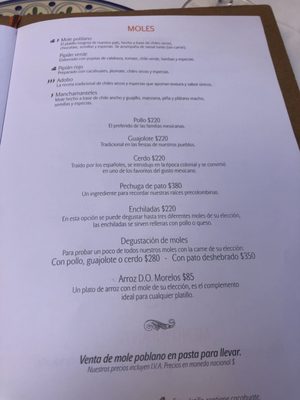 Menu photo 4 El Mural de los Poblanos Puebla, PUE Menu photo 4 El Mural de los Poblanos Puebla, PUE