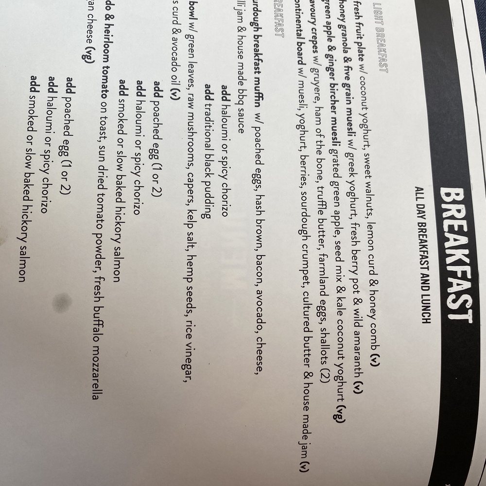 The Fine Food Store - Breakfast menu - Cafes Near Me - The Rocks, NSW